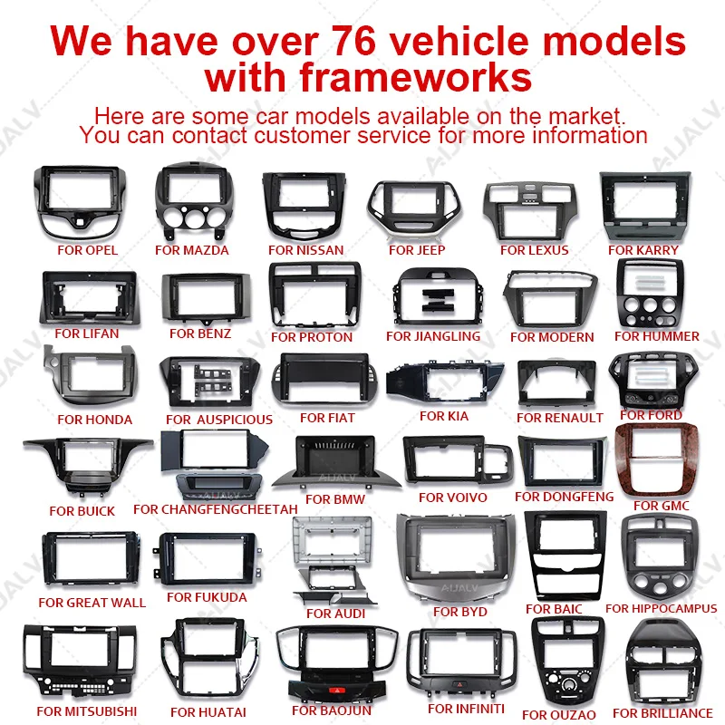 Aijia 12.3 for Toyota Android Frame for Car Para Coche for Toyota FORTUNER VIOSradio Panel CAMRY Jeep PRADO Dvd Panel Car Frame