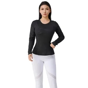 Women's Breathable Lightweight Seamless Active Wear Fitness Leggings for Yoga and Sport Tops Printed Long Sleeves Yoga Wear
