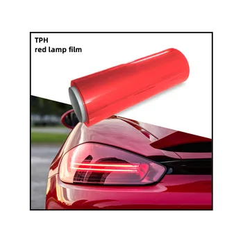 Self-Healing Car & Motorcycle Tail Light Red TPH Lamp LED Film Protective Headlight Film Scratch Proof Wrap for Automobiles