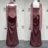 Reddish Brown-with boning & scarf