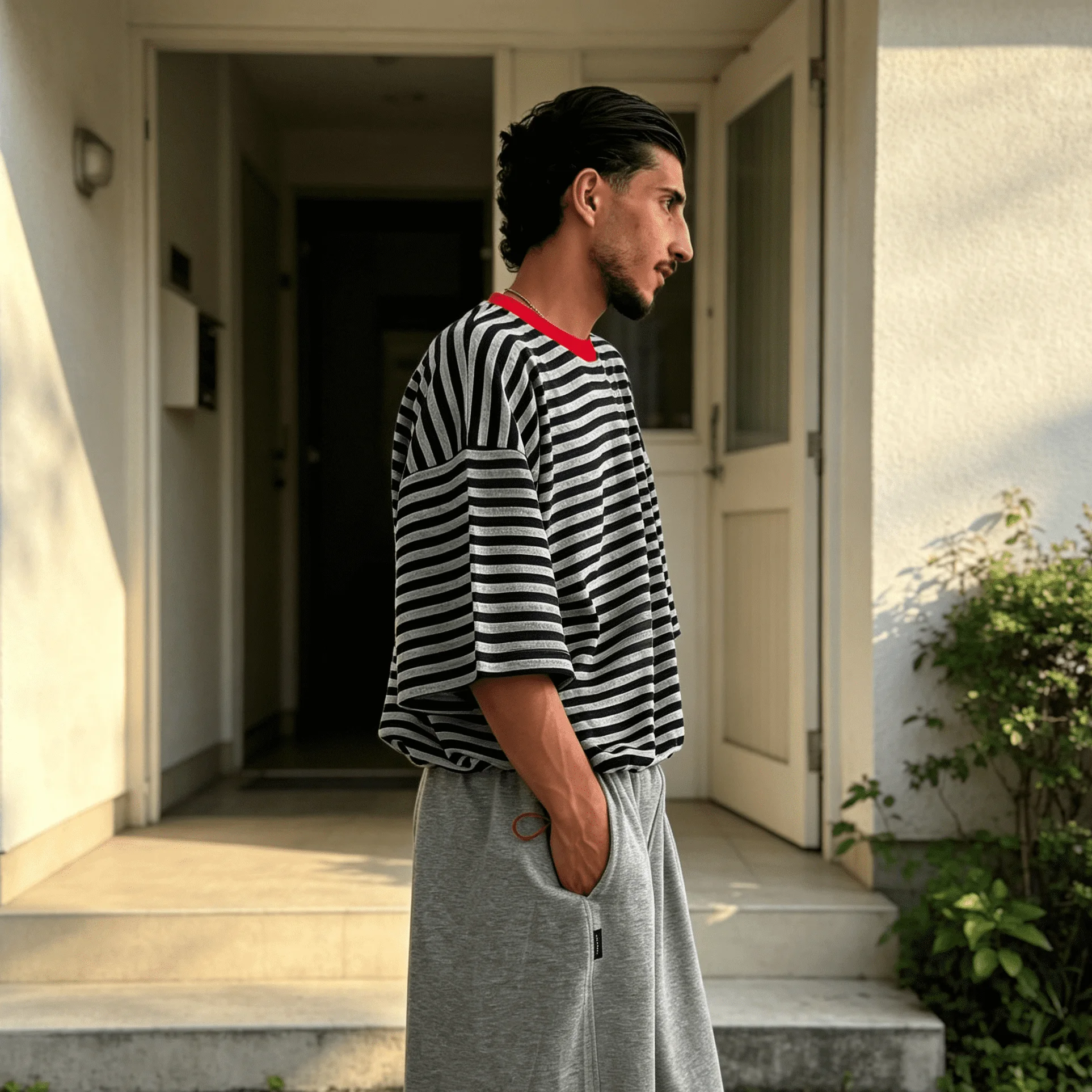 Men Summer Vintage Loose Polyester/Nylon Silk Screen Printed Knitted for Neck Breathable Streetwear Casual Student T-Shirts gallery 3