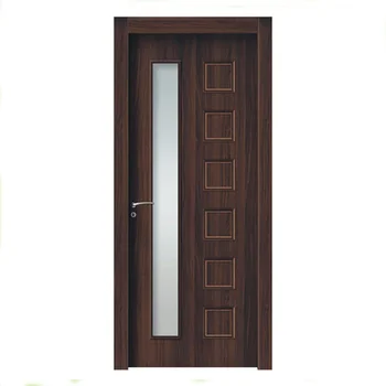 Interior High Quality Doors Noise Resistant Glass Wood Wpc Door