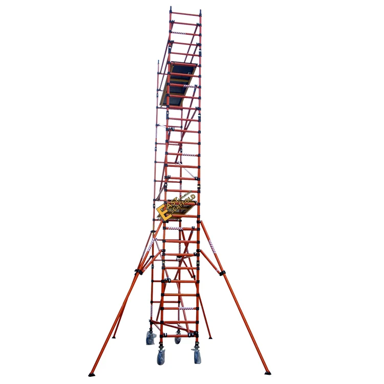 Electrical Project Mobile Insulated Electron Ladder Fiberglass Electric Scaffold Rental