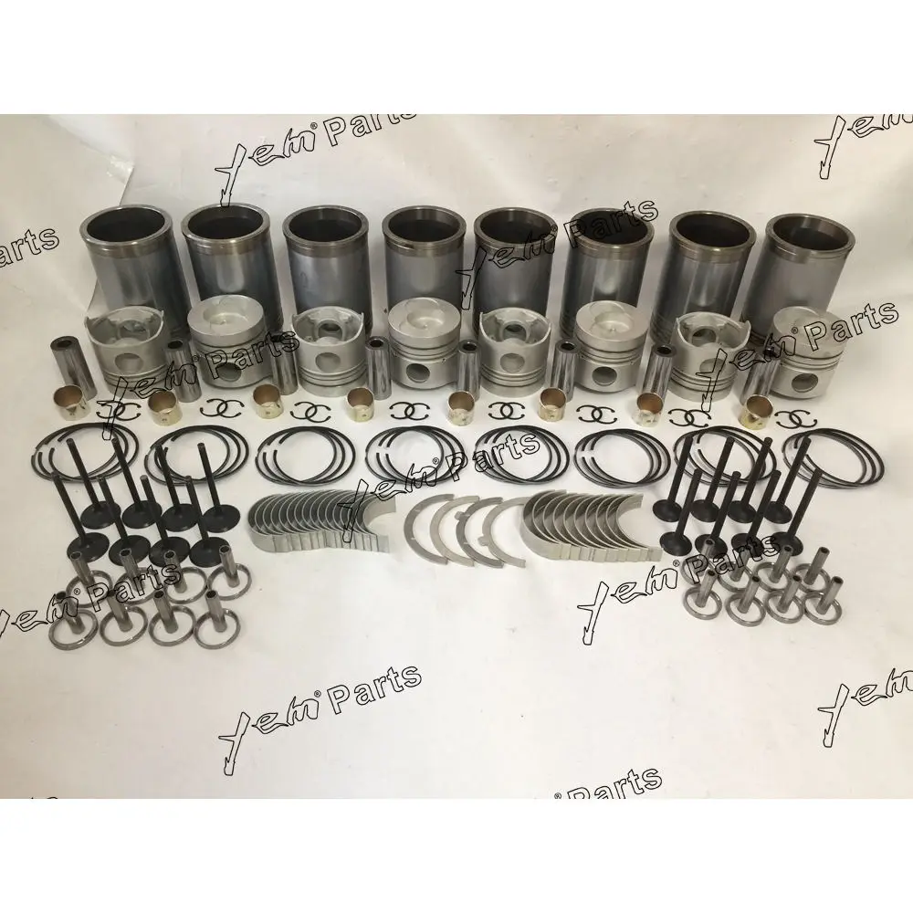 Rebuild Kit With Piston Rings Liner Valve Bearings Fit for Nissan RD8