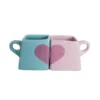 Pink Heart Cup Blue and Pink