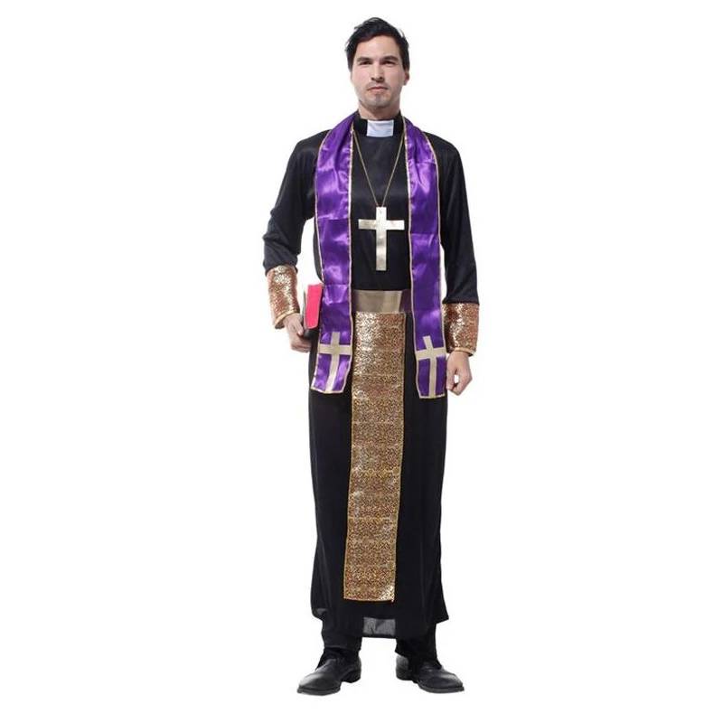 Donna uomo bambini adulti gesù suora Costume papa sacerdote costumi Cosplay  carnevale Halloween forniture per feste compleanno di natale - AliExpress