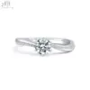 18K Solid White Gold