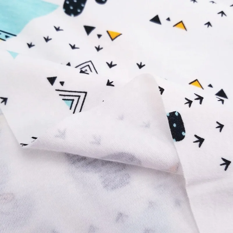 
 Детская трикотажная ткань с принтом из 100% хлопка  