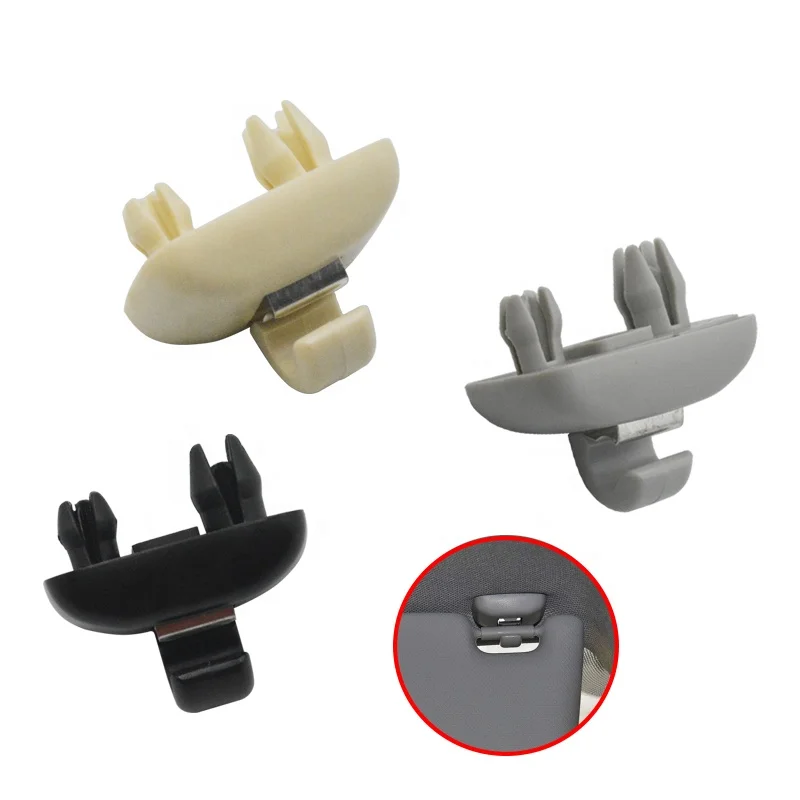 2Pcs Grey Sun Visor Clip Hanger Hook For Audi A3 A4 A5 Q3 Q5 S4 - Foto 13