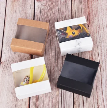 Custom Logo Square Black And Brown Kraft Paper Packaging Box For Soap