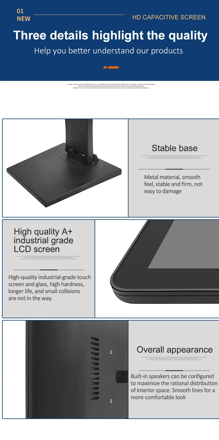 Wholesale Price 15 Inch Wall Mounted Plastic Shell Monitor Touch Screen/non-touch Lcd Monitors for Industrial