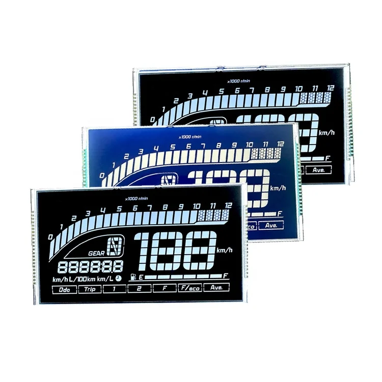 Factory Custom FPC Connect VATN VA VA Type BTN LCD Display Negative Black Background Segment VA Black LCD Display Module