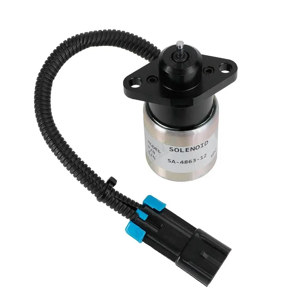 12V Stop Solenoid 0175-12A5C9S SA-4863-12 for Kubota Woodward Engine 2