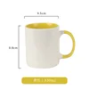 Hand-held yellow milk cup