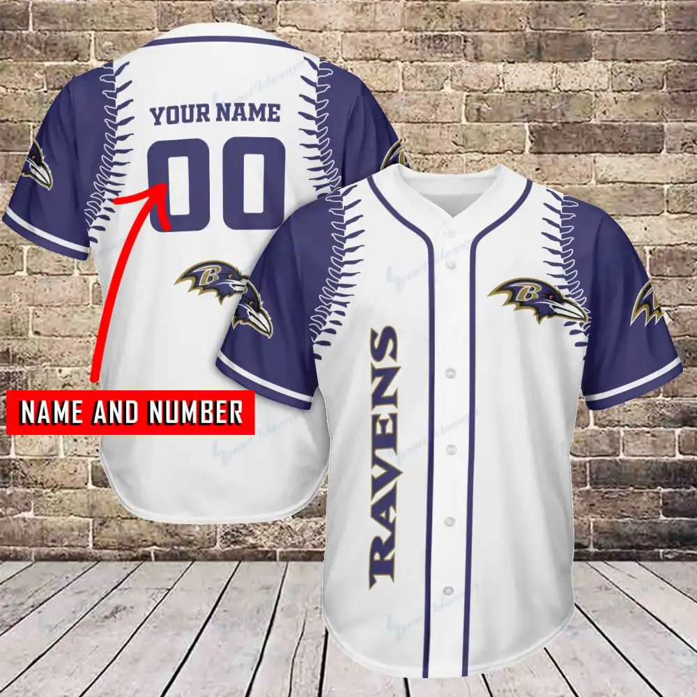 Baltimore Ravens Personalized Baseball Jersey - T-shirts Low Price