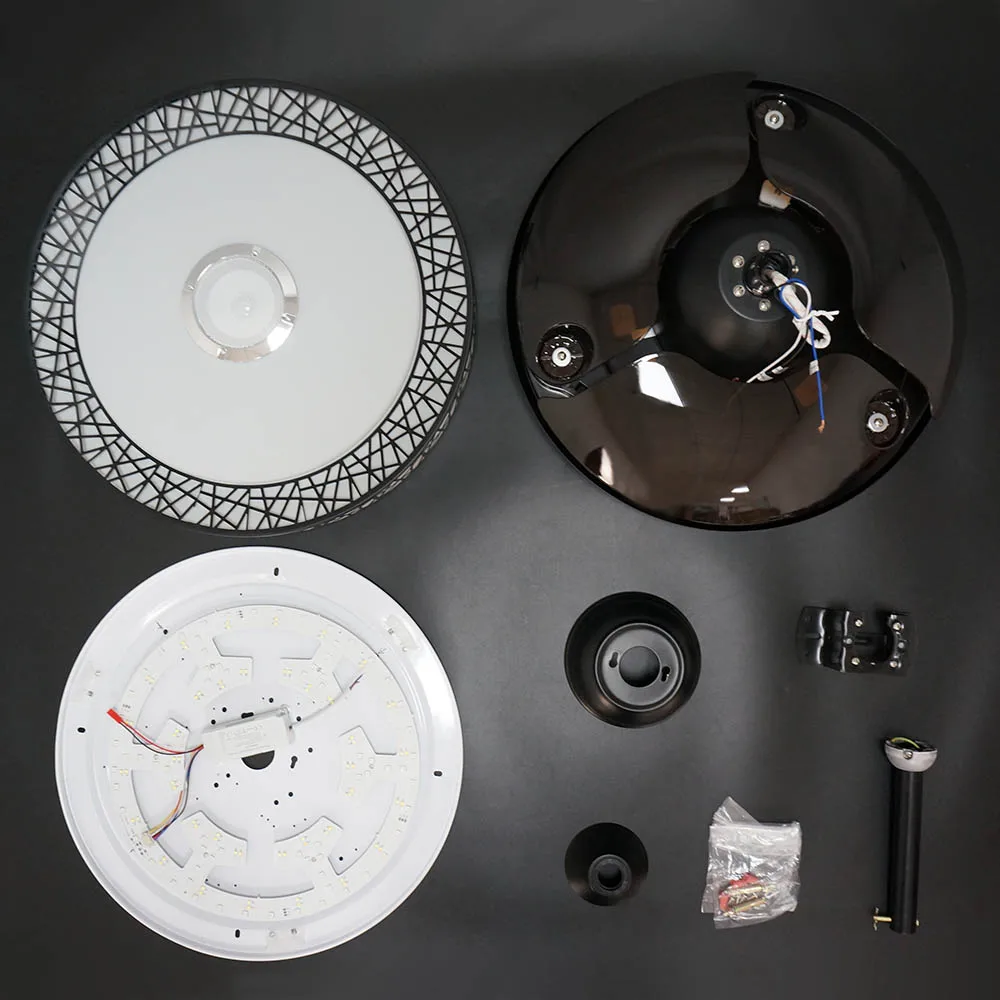 1stshine commercial modern design color led light ceiling fan 42 inch modern ceiling fan with lamp hidden blades