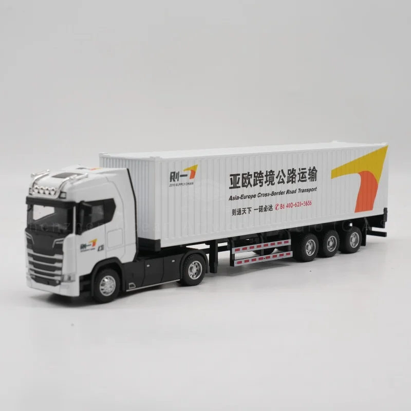 【LA】Model kontenera O.A.S. – fabryka modeli, prezent okazjonalny związany z przewozem morskim, niestandardowy model ciężarówki w skali 1:50 z materiału stopowego AOKJ