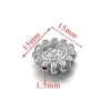 ลูกปัดเจาะรูทรงพระอาทิตย์ - สีเงินเหล็ก S3