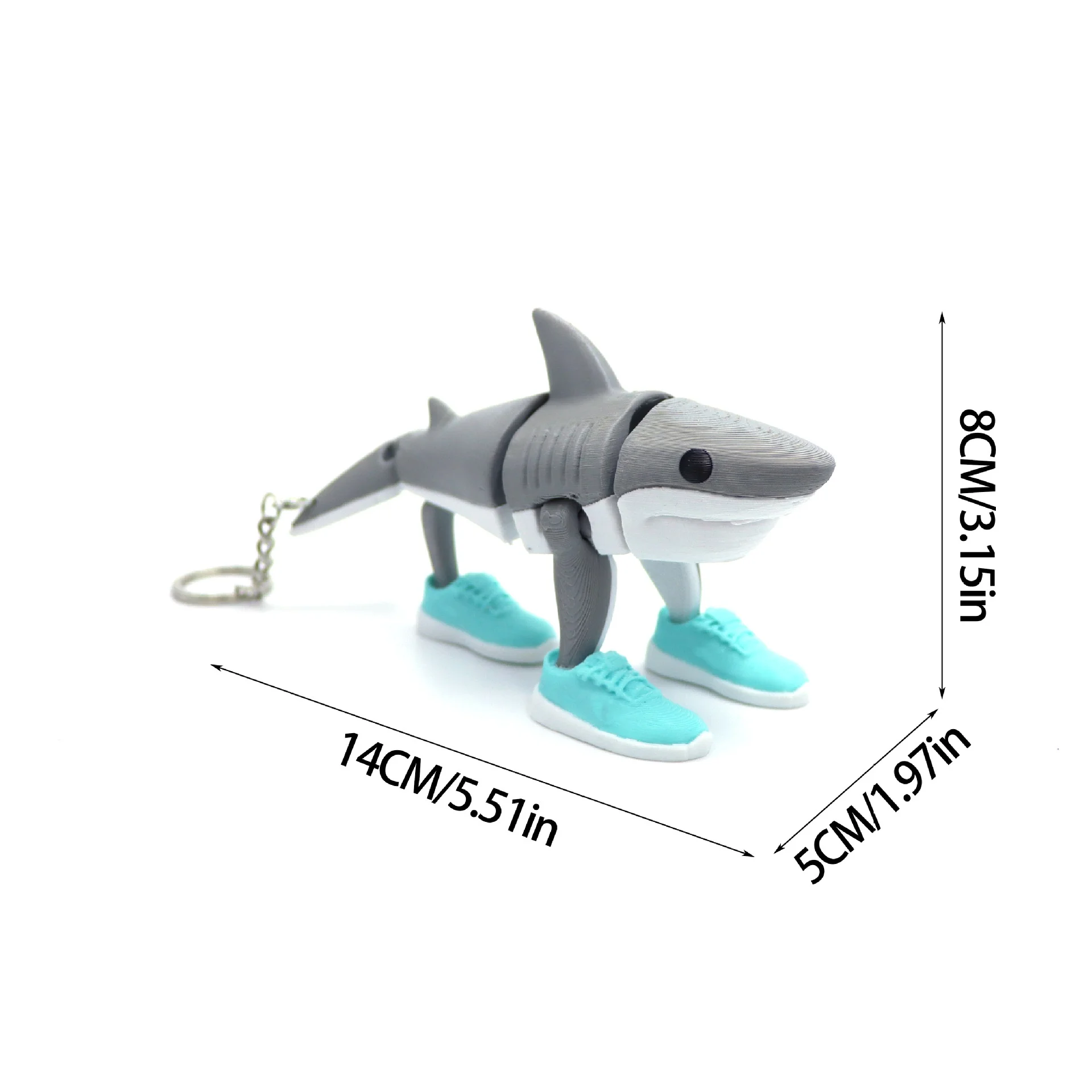 Wholesale Shark Figurine Tung Tung Tung Sahur Figure Desktop Decoration  Articulated Figure Ornament Funny Doll for 3d Key Chain