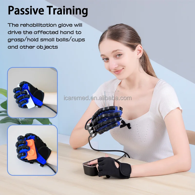 Portable Finger Robot Mirror Therapy Hand Exercise Training Rehabilitation Gloves for Stroke Patients