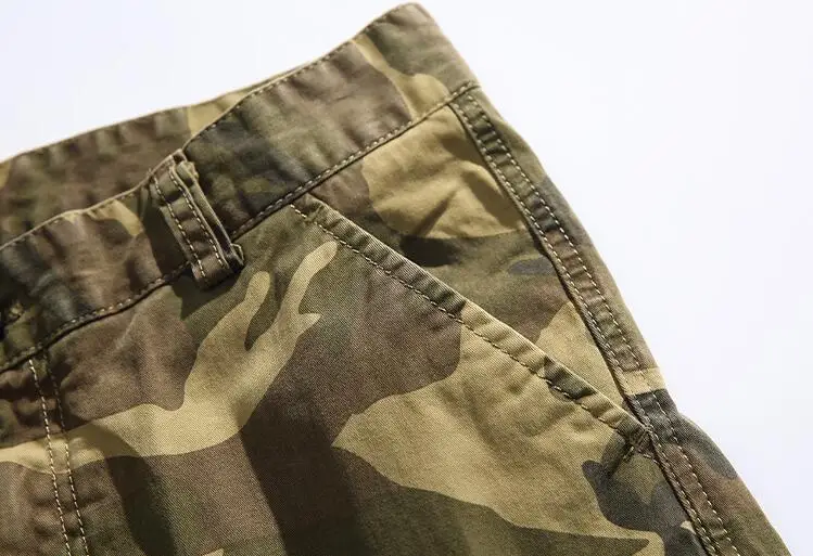 Multi pocket camo pants for men loose fitting straight leg casual cargo pants outdoor camouflage tactical pants