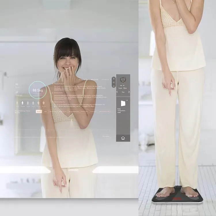 Smart Bathroom Mirror Touch Screen Smart Led Light Bluetooth Magic Smart Digital Mirrors with YouTube Speakers Wifi