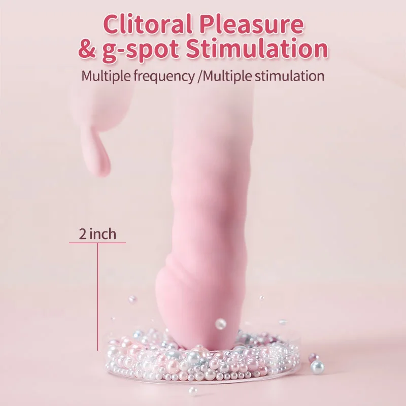 Wiederaufladbarer Dreifach-Wirkungs-Vibrator aus weichem Silikon mit  Teleskopfunktion und verstellbarem Saugnapf – Stoßendes Sexspielzeug für  Frauen