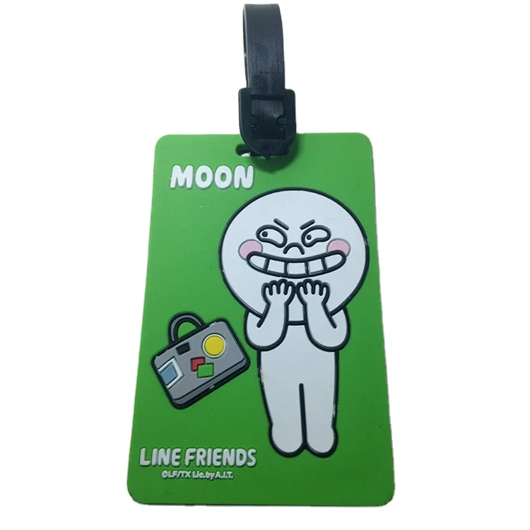 Hot Sale Wholesale Personalized Soft Pvc Designer clear Plastic Travel Bag Tags Luggage