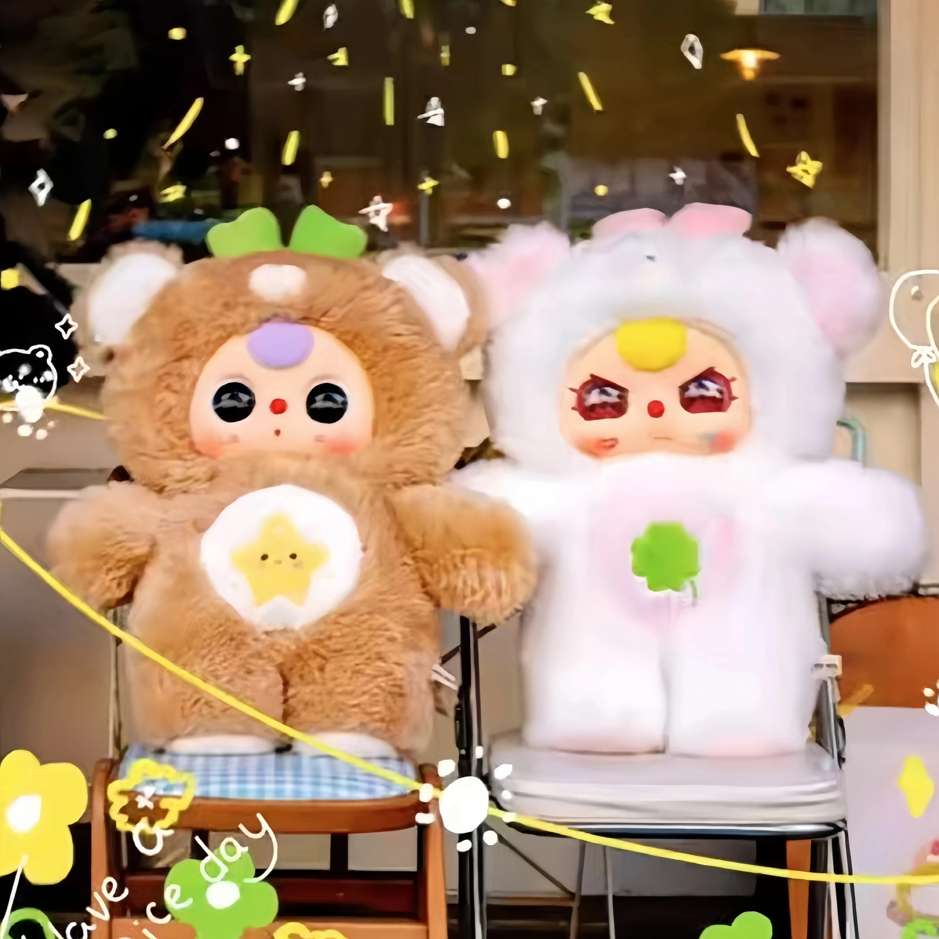 ぬいぐるみ 1000% Bear Baby Three Baby Three Cute Bear Series 1000% 400% Blind Box Toy Figure