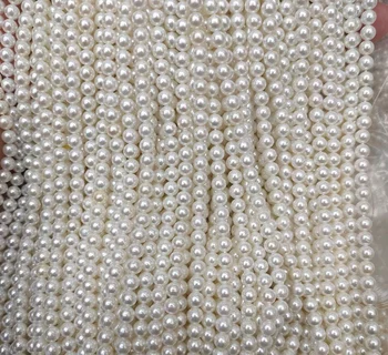 2022 GT Perla 2/3/4/6/8/10mm White Natural Freshwater Shell Beads Round Pearl For Jewelry Making DIY Handmade Bracelet Necklace
