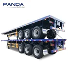 Industrial Heavy Duty 40ft Container Flat Bed Flatbed Semi Trailer For Africa Market