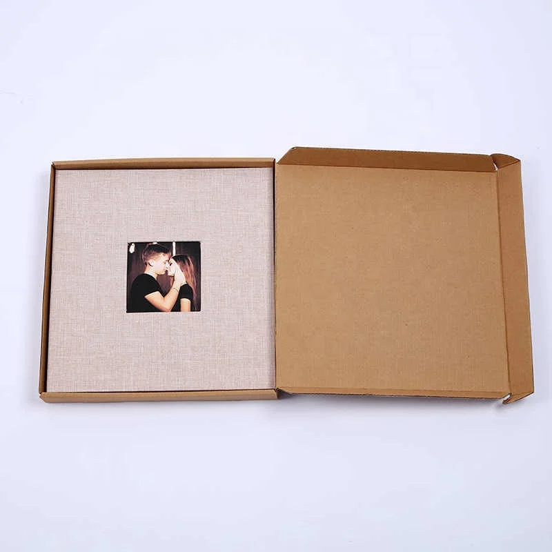 Linen Window Self-adhesive Lamination Photo Album Family Photo Album Paste Type Handmade Stamp Album