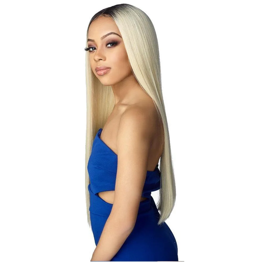 Парик на полной сетке, парик блонд на полной сетке из человеческих волос, 24 дюйма, парики из натуральных человеческих волос