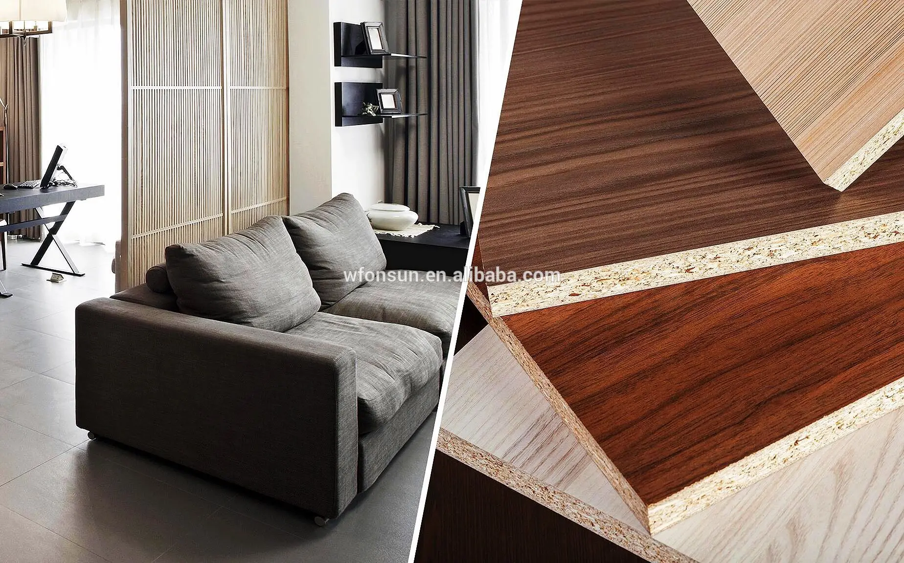melanine faced chipboard