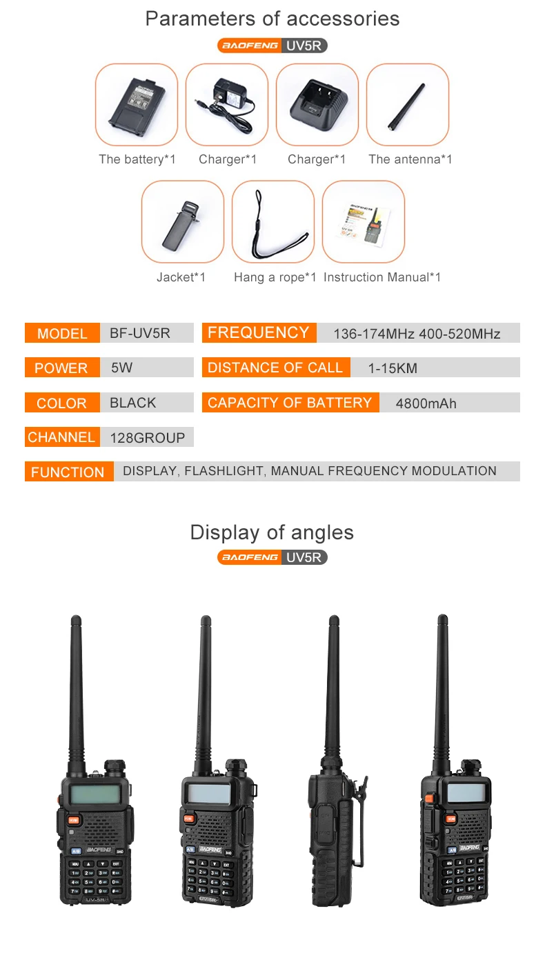 Manufacture Bf Factory Direct Uv 5r Baofeng Uv5r Radio Uv5r