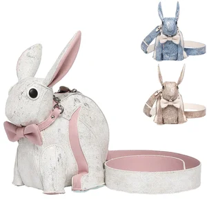 New Style Fashionable Design Bunny Shoulder Bag High Quality Animal Bag for Home Decoration Cute Rabbit Shaped Cross-body Bag