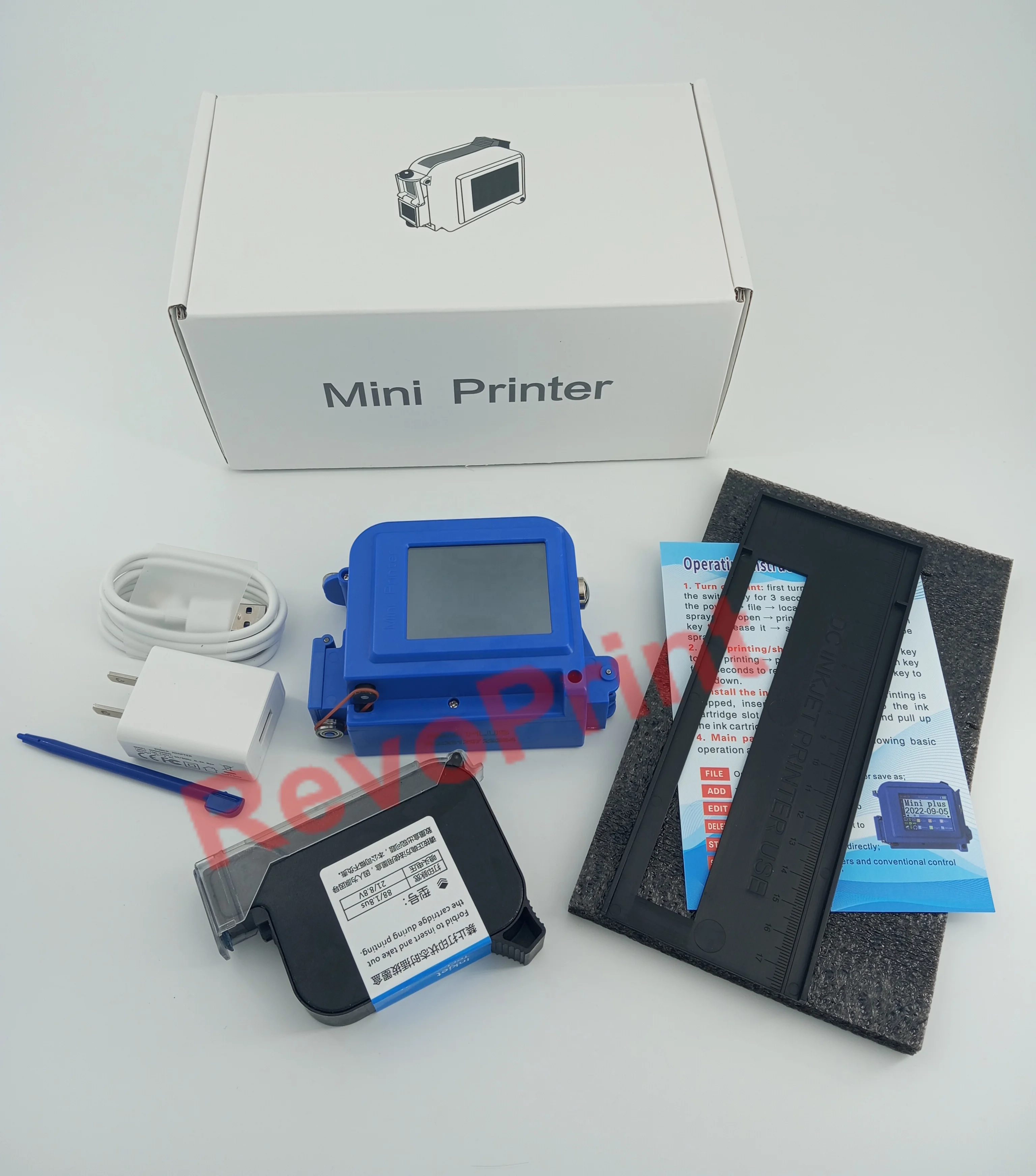 2025 RevoPrint Batch Code Portable Handheld Inkjet Printing Machine for Fast Dry Batch Coder Egg Date Expiry Number Date