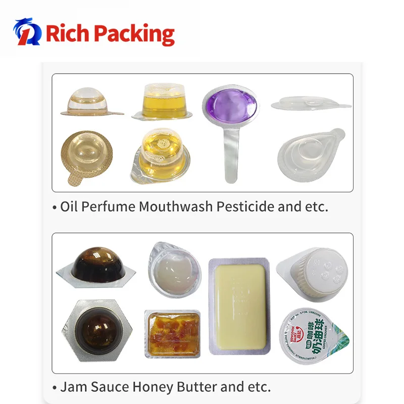 Термоформовочная Машина для упаковки мелких сливочных сырных паст, варенья, меда, блистеров, жидкая блистерная упаковочная машина Guangzhou