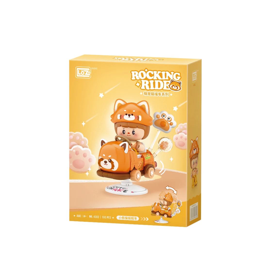 LOZ 4302 DIY Bike Building Blocks Model Little Panda Mini Particle