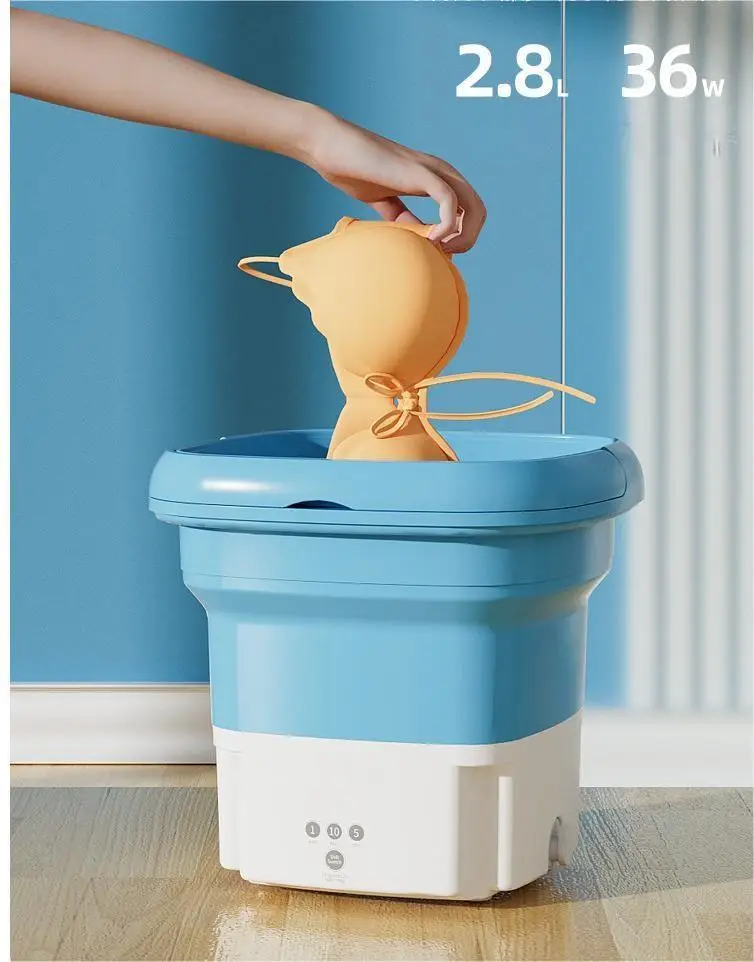 Small Rechargeable Foldable Wash Machine Electric Portable Folding Mini