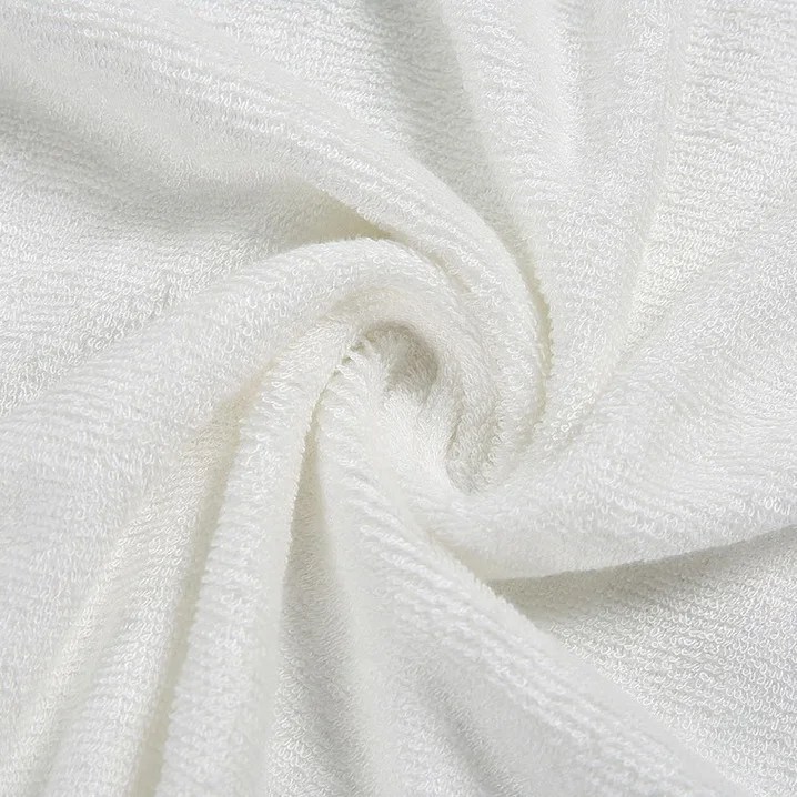 Прямая поставка с завода супер мягкое органическое махровое бамбуковое детское полотенце ткань из бамбука для домашнего текстиля