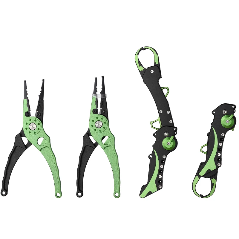 Manufacture directly sale aluminium fishing pliers with sheath Multifunctional aluminum alloy lure Pliers