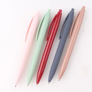 Best Selling Pressed Plastic Ball Point Pens with Customized Logo Printing Manufacturer for Gift Stationery
