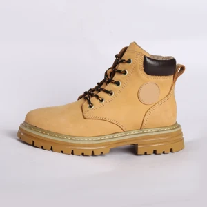 Men's Goodyear Safety Shoes Anti Smash Puncture-proof Security Boots Nubuck Leather Waterproof Upper Labor Work Footwear