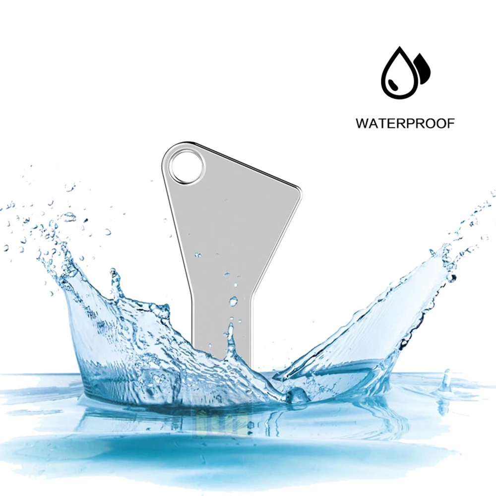 Wholesale Gift Items Irregular Shape Metal Key Ring USB Flash Drive USB Flash Key 64GB - ANKUX.COM
