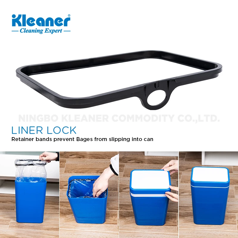 Kleaner Modern Public Rectangular Trash Plastic Medium Garbage Cans