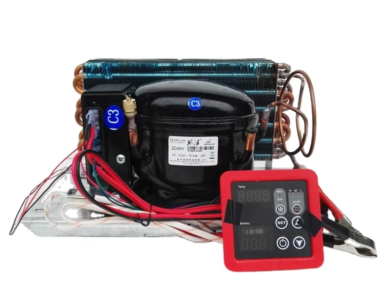 BD65HC Small Portable DC12V 24V Condensing Unit for Freezer Fridge Dehumidifier With Temperature Control