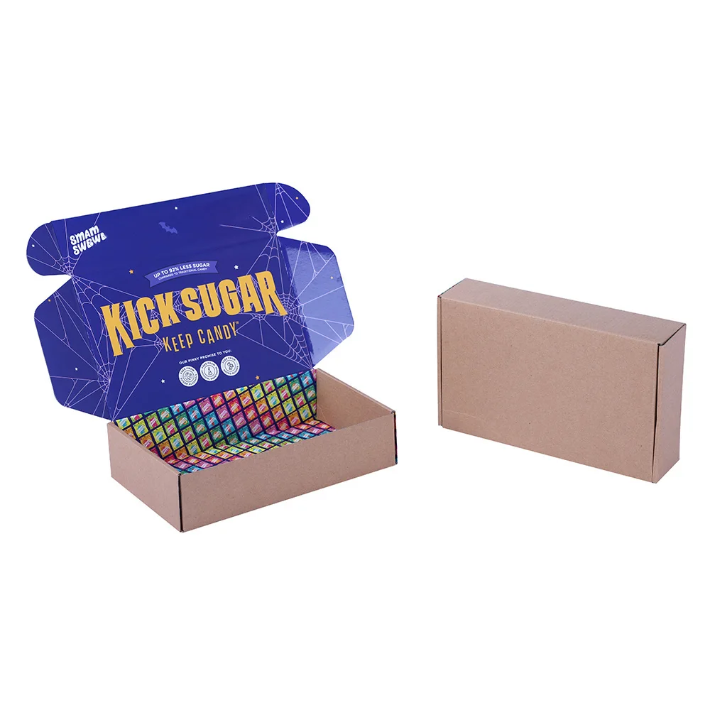 12X10X4 Customized Product Packaging Gold Metallic Shipping Tear Off Easy Book Small Envelope Kraft Mailer Box for Headband