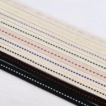 Wholesale factory sell high quality 100% cotton  belts jump point herringbone webbing for clothing straps Decoration