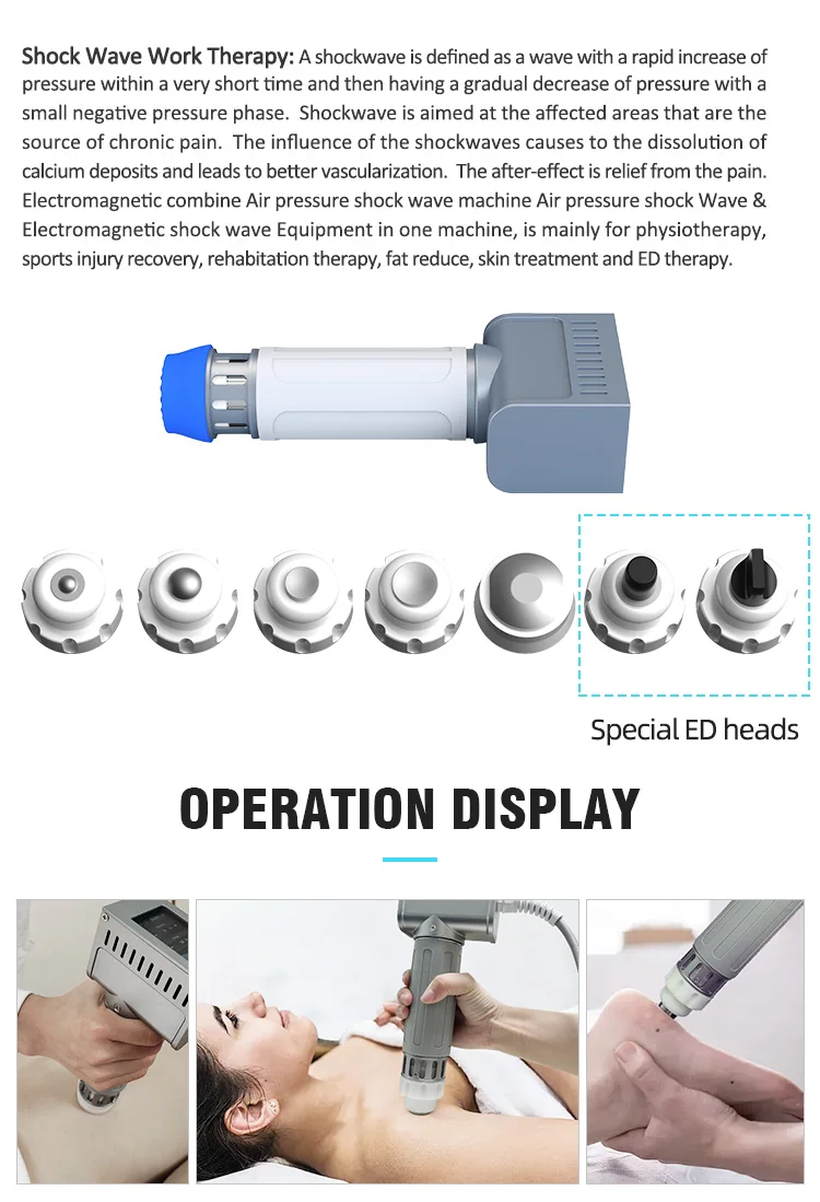 Factory Direct Portable SWT Physio Shockwave Therapy Device Aluminum Case Compact Design for Muscle Bone Healing Sports Injury
